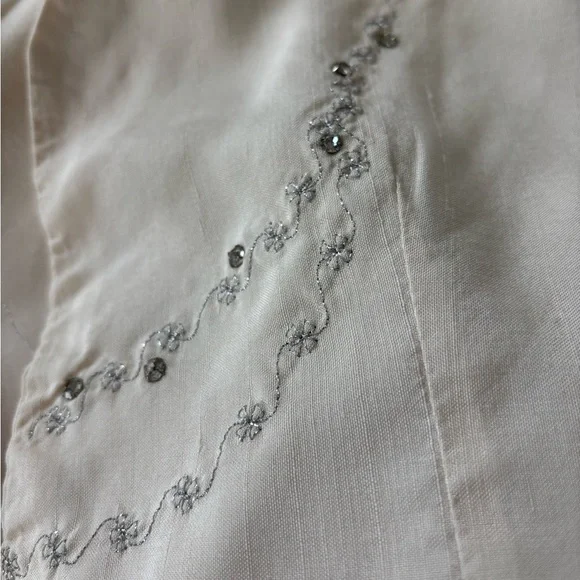 90’s embroidery cotton boho vest - Picture 6 of 8